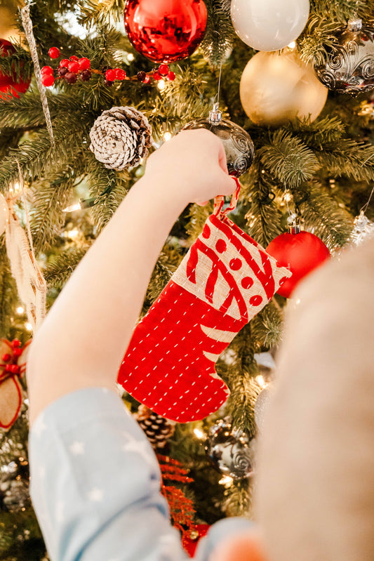 Mini Kantha Stocking