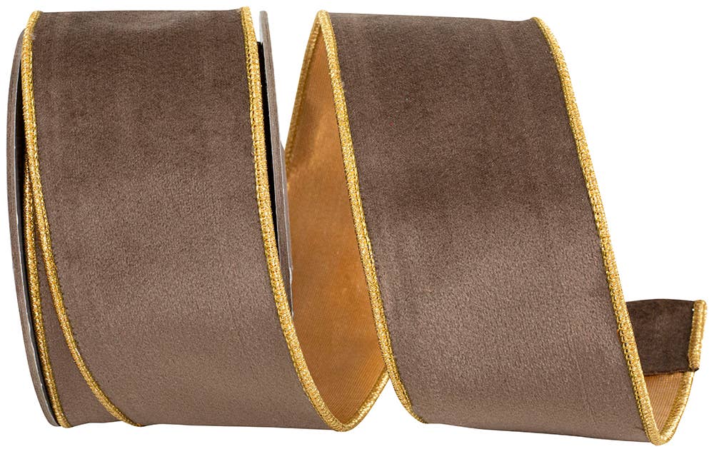 Velvet Touch Deluxe Metallic Dupioni Backed Brown Wired