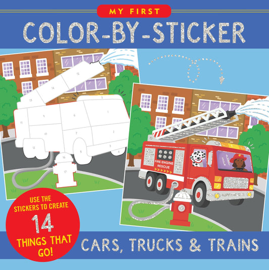 My First Color-By-Sticker Book - Cars, Trucks, & Trains