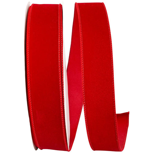 Velvet Outdoor Value Pe Wired Edge, Medium Red, 1-1/2 In 09K