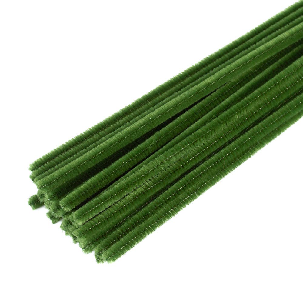 18" Extra Long Pipe Cleaner Chenille Stems - Choose Color