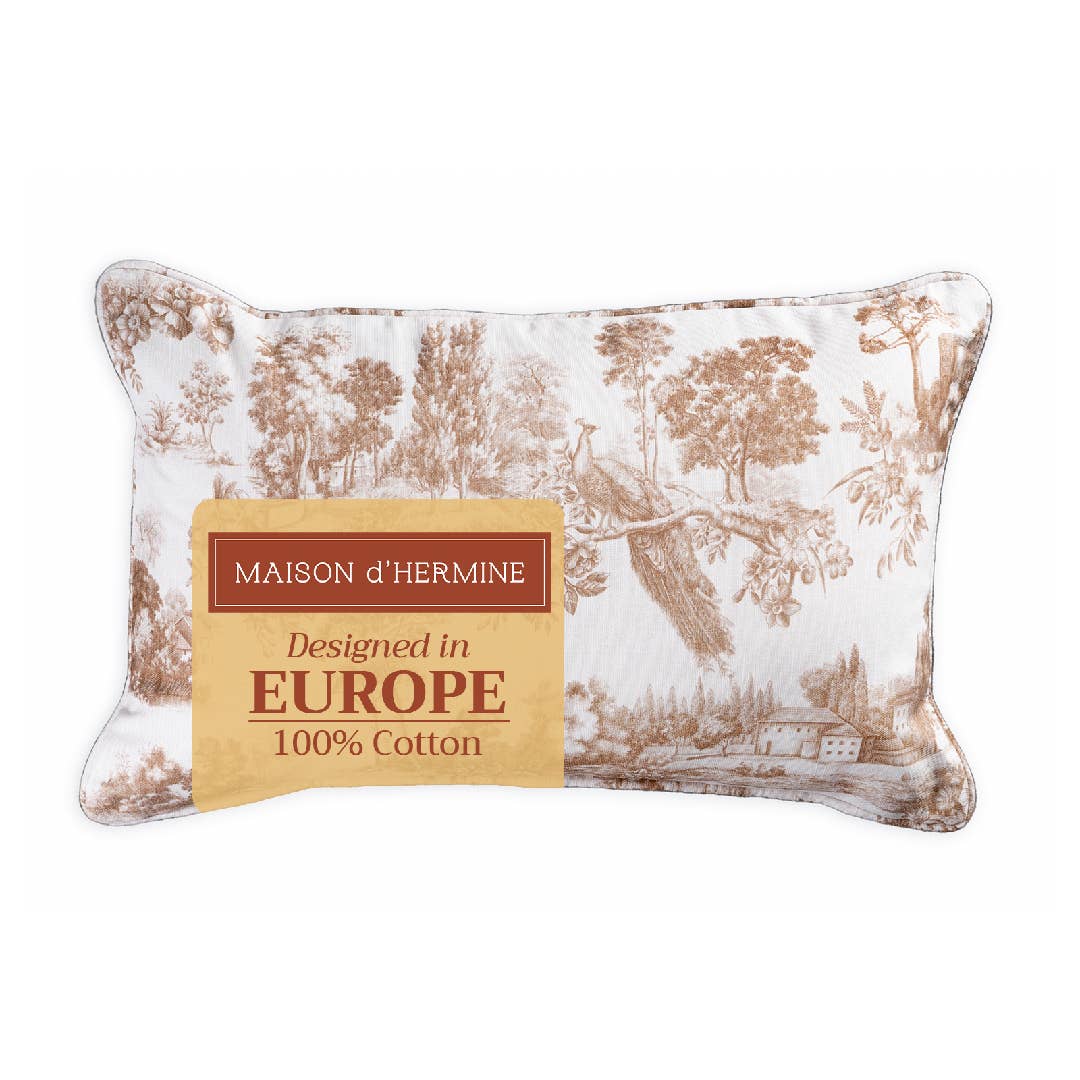 Decorative Throw Pillow Cover - Trianon - Bronze - 20" x 12"