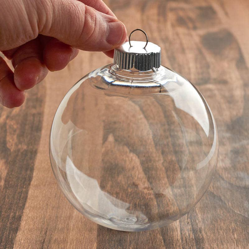 100mm Clear Acrylic Fillable Ball Ornament