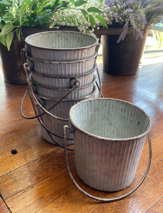 Fluted Metal Bucket