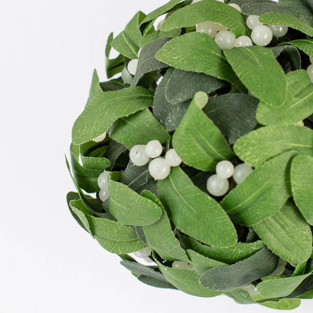 Hanging Artificial Mistletoe Kissing Ball Ornament