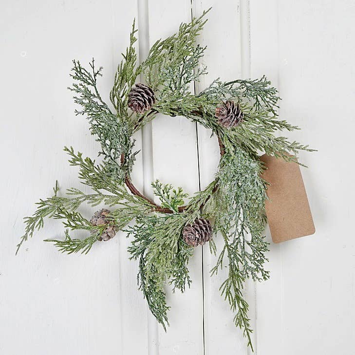 ISb75333- 3.5in Icy Sparkled Cedar Ring