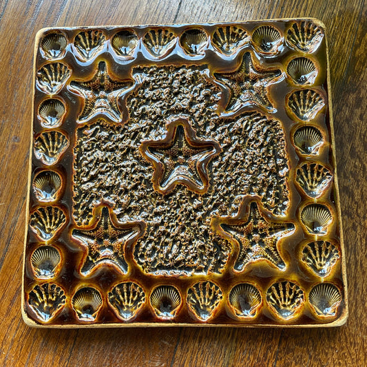 Large Nautical Motif Handmade Ceramic Tile