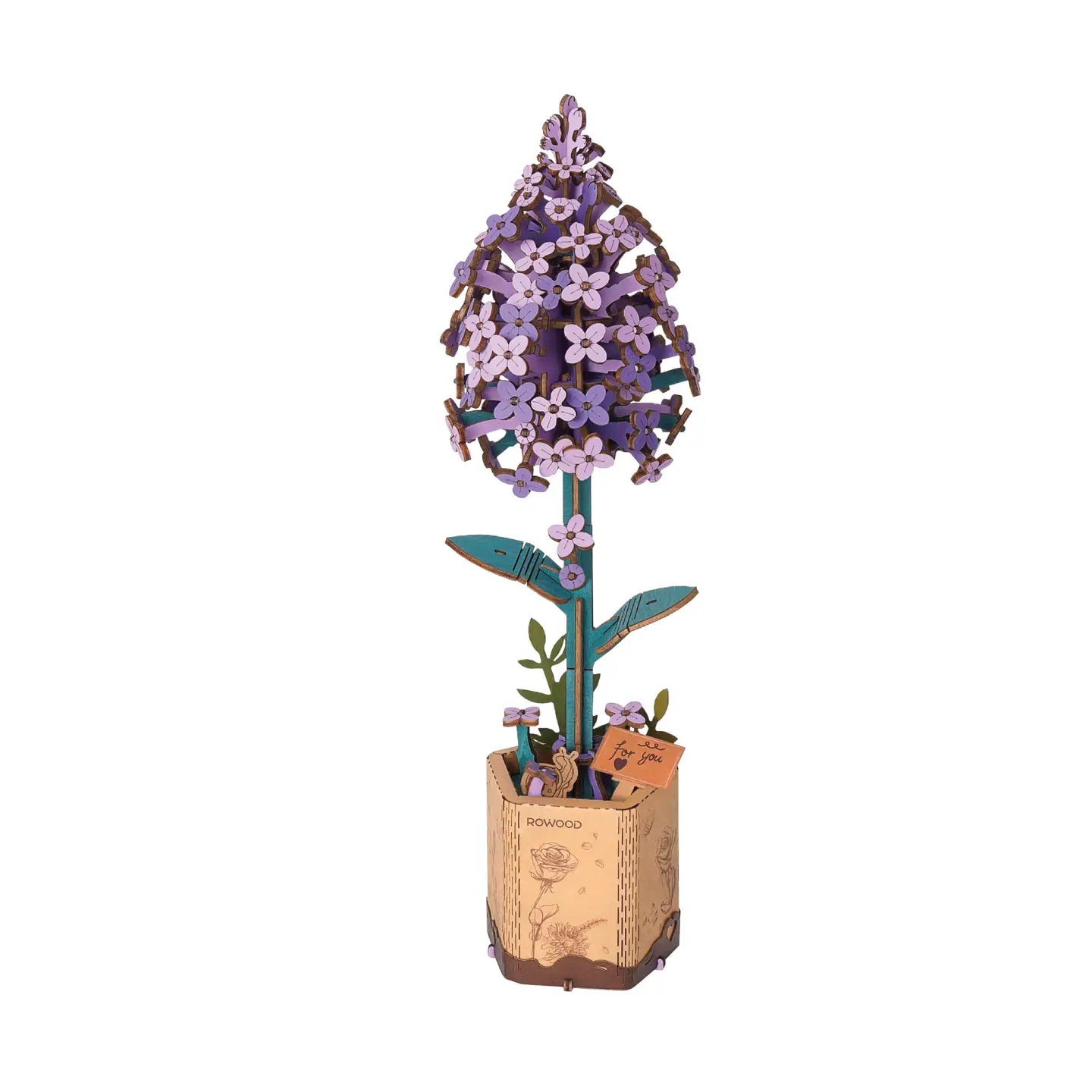 Lilac 3D Wooden Flower Puzzle