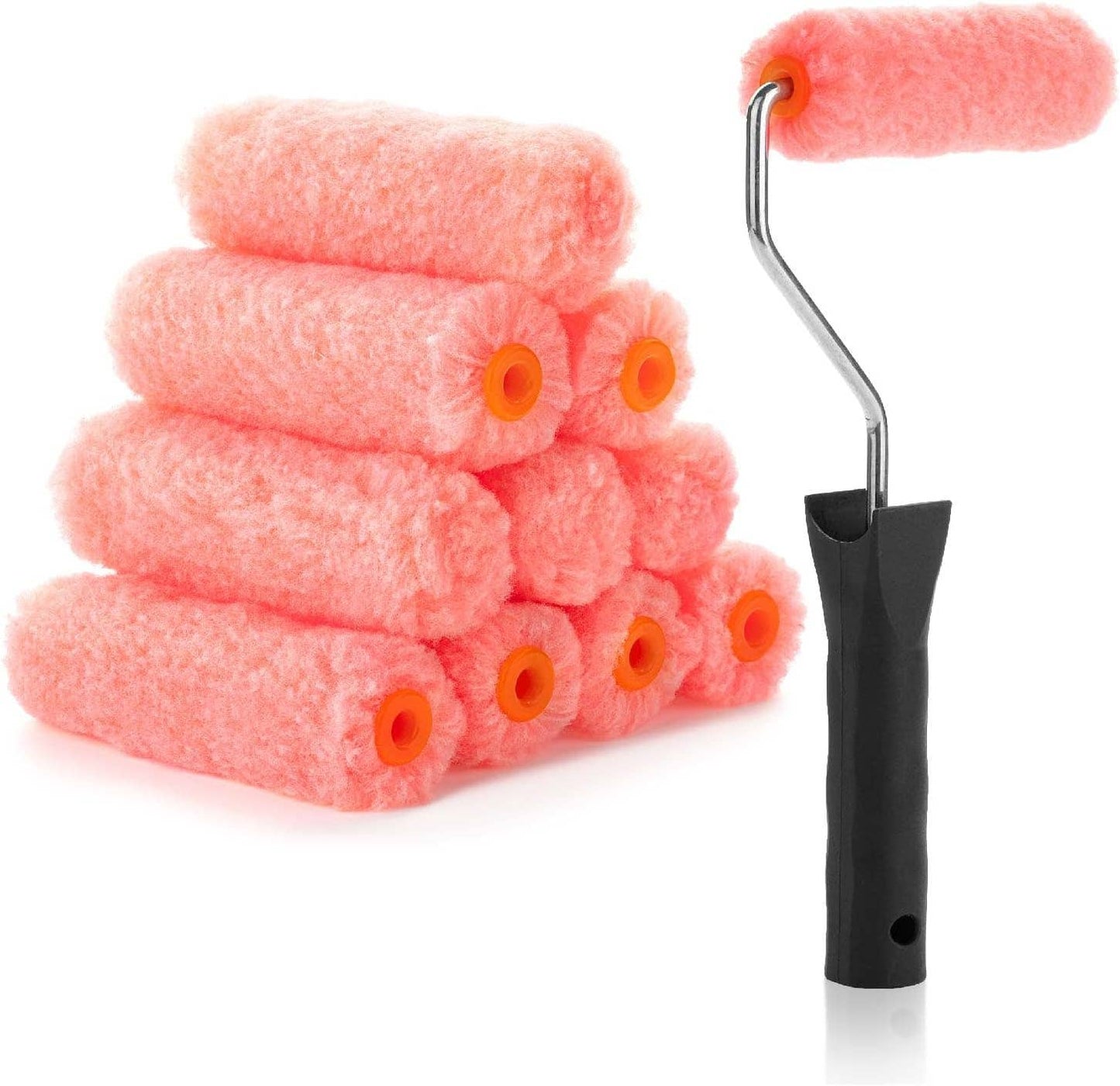Bates- Paint Rollers, 4 inch Paint Roller with 10 Covers