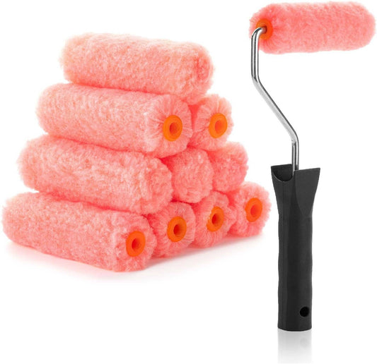 Bates- Paint Rollers, 4 inch Paint Roller with 10 Covers