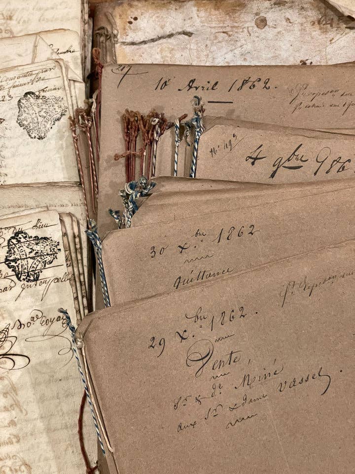 Antique 1860's French Calligraphy Pages