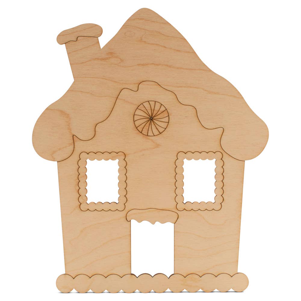 Gingerbread House Cutout (Open Windows)