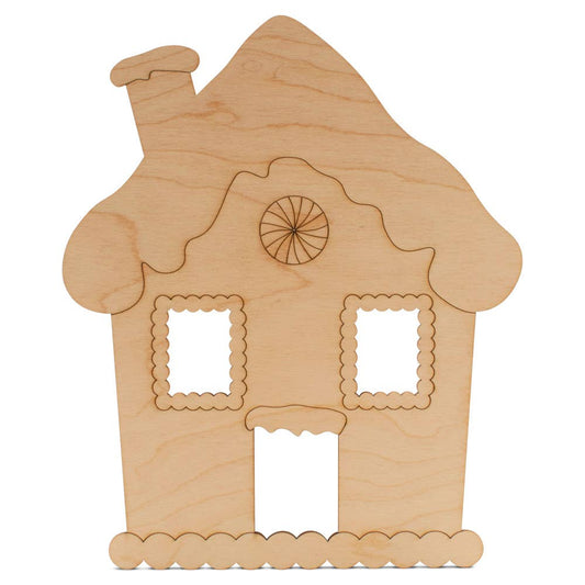 Gingerbread House Cutout (Open Windows)