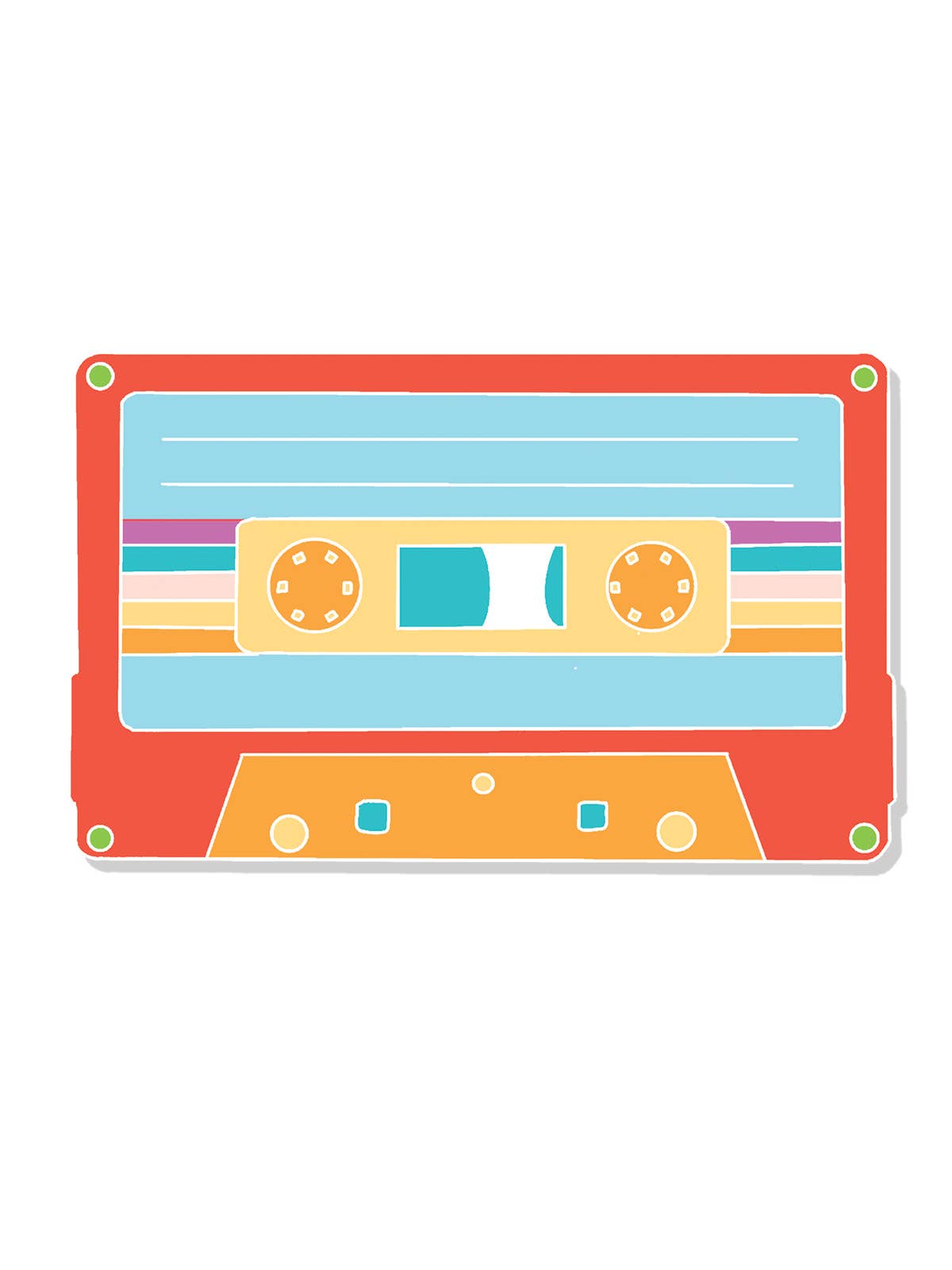 Retro Casette Tape Vinyl Sticker