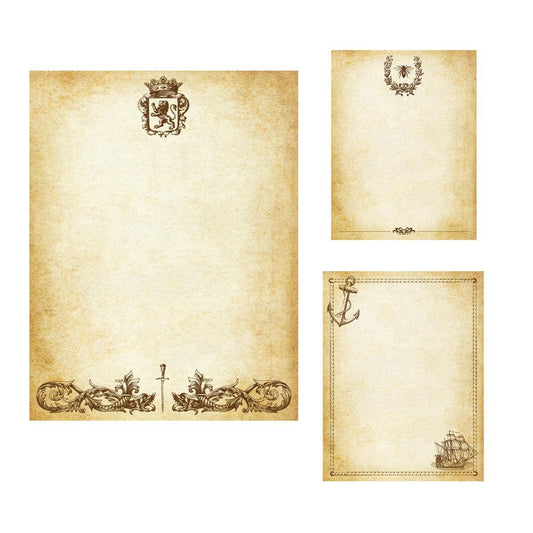 Printed Parchment Stationery Pack - 8 1/2x11" -20 sheets