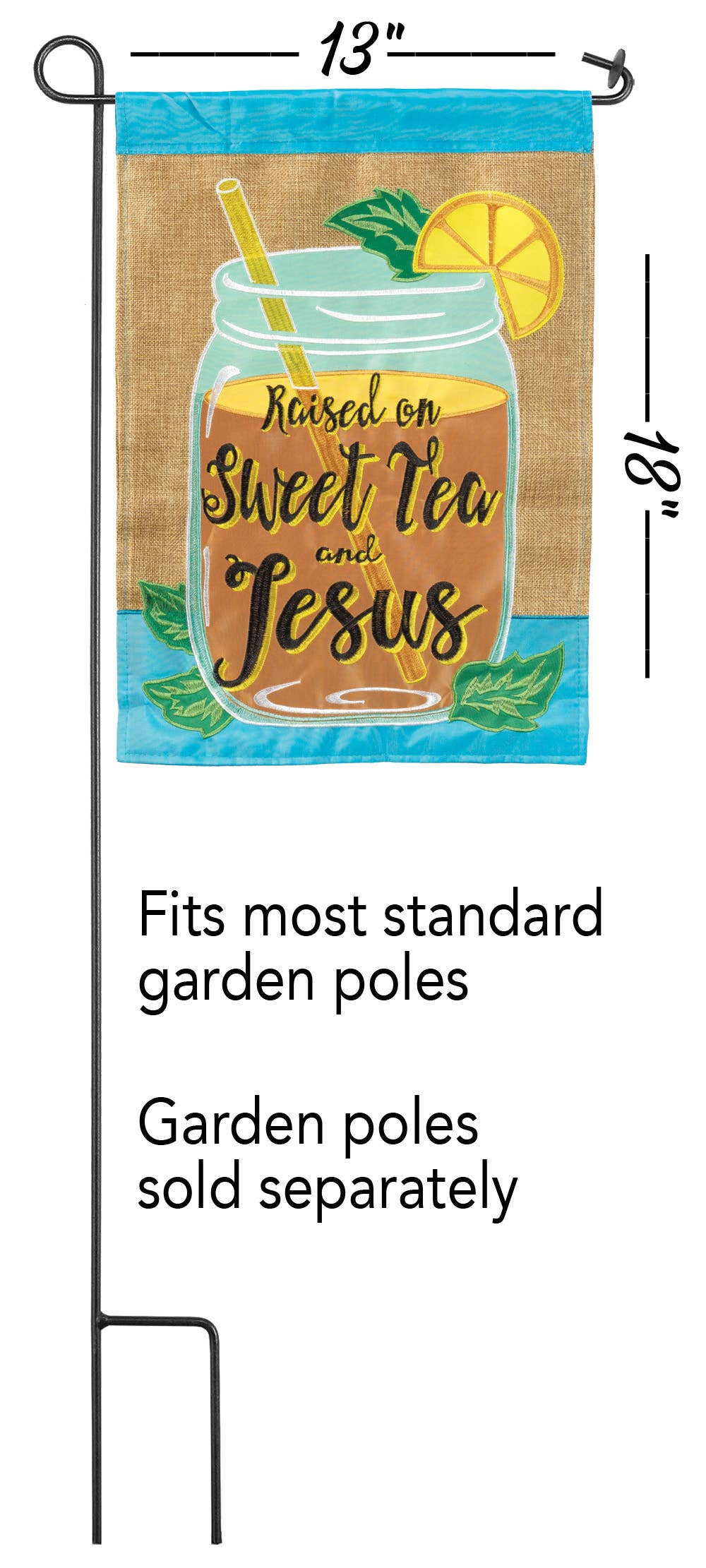 RAISED ON SWEET TEA & JESUS BURLAP