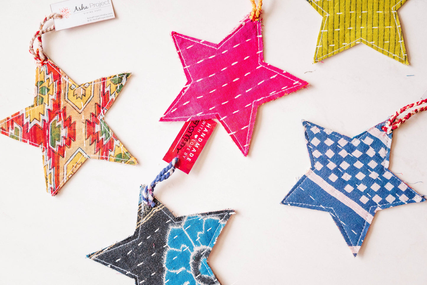 Kantha Star Ornaments