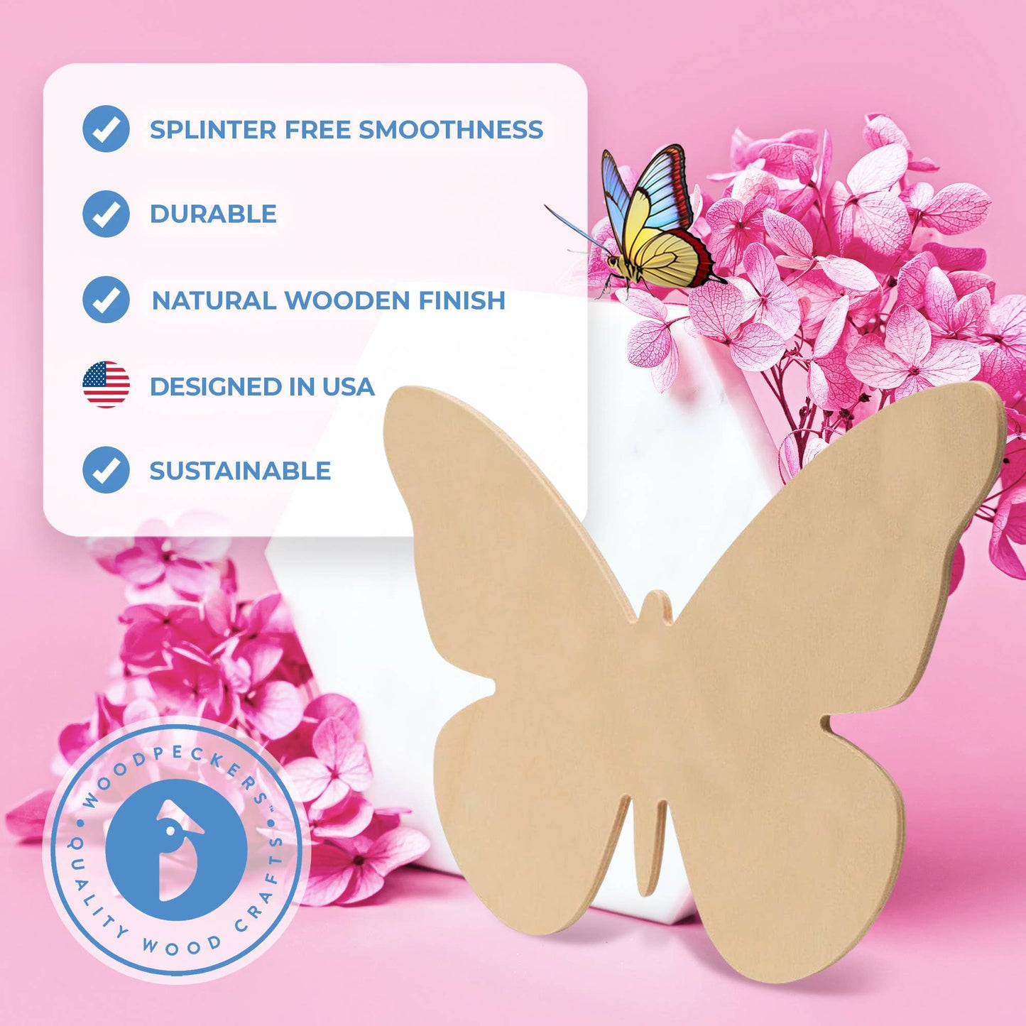Wood Butterfly Cutout
