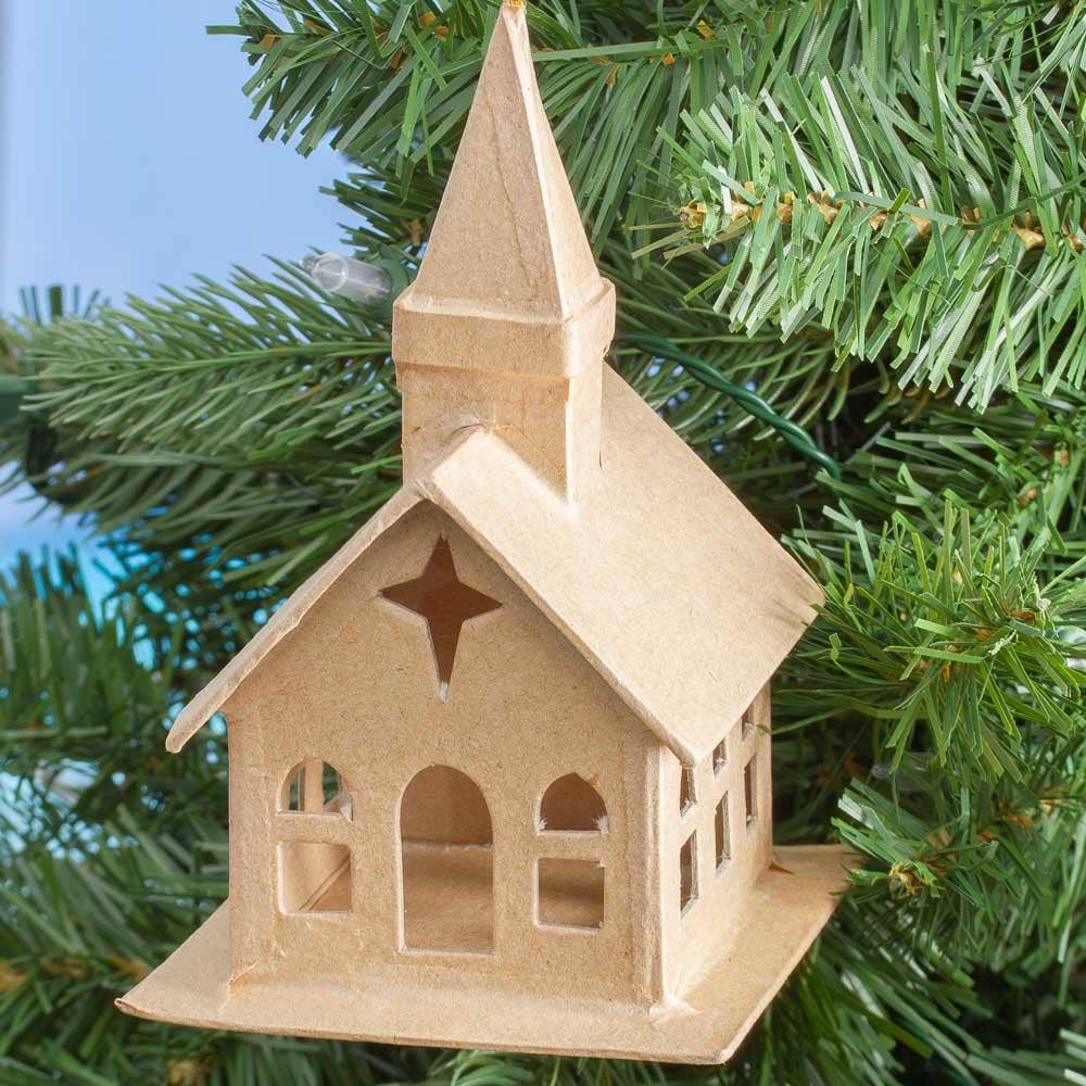 Glitter Paper Mache Church Kit