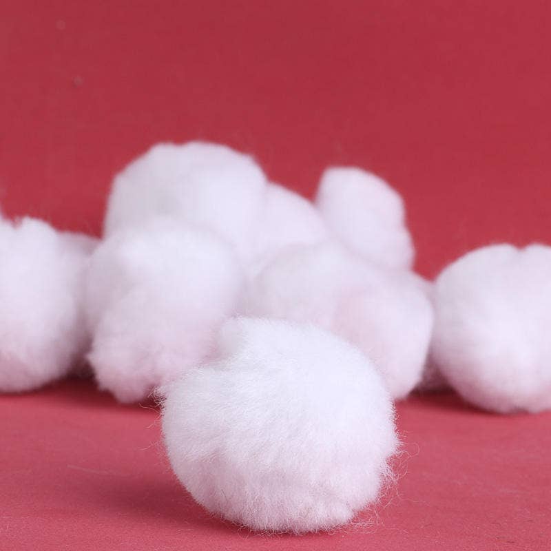 Pack of 15 Fluffy 1-1/2-inch Pom Poms - Select Color