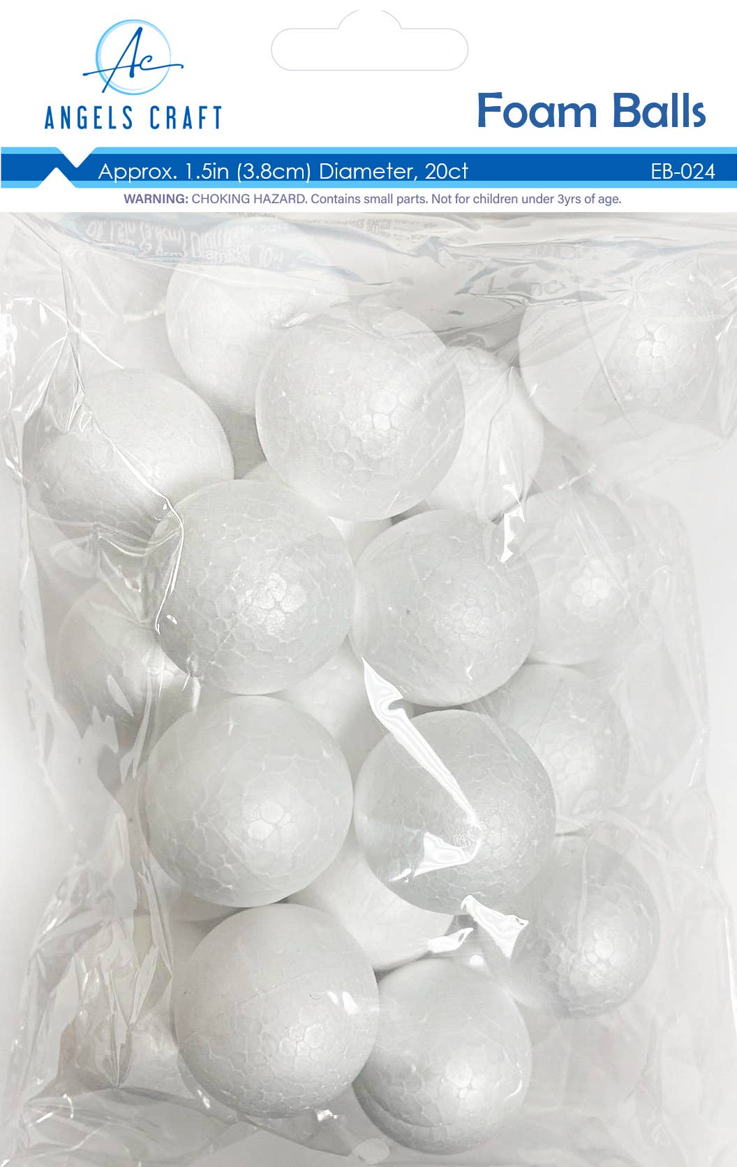 Foam Balls, Assorted Sizes 1"-7", white