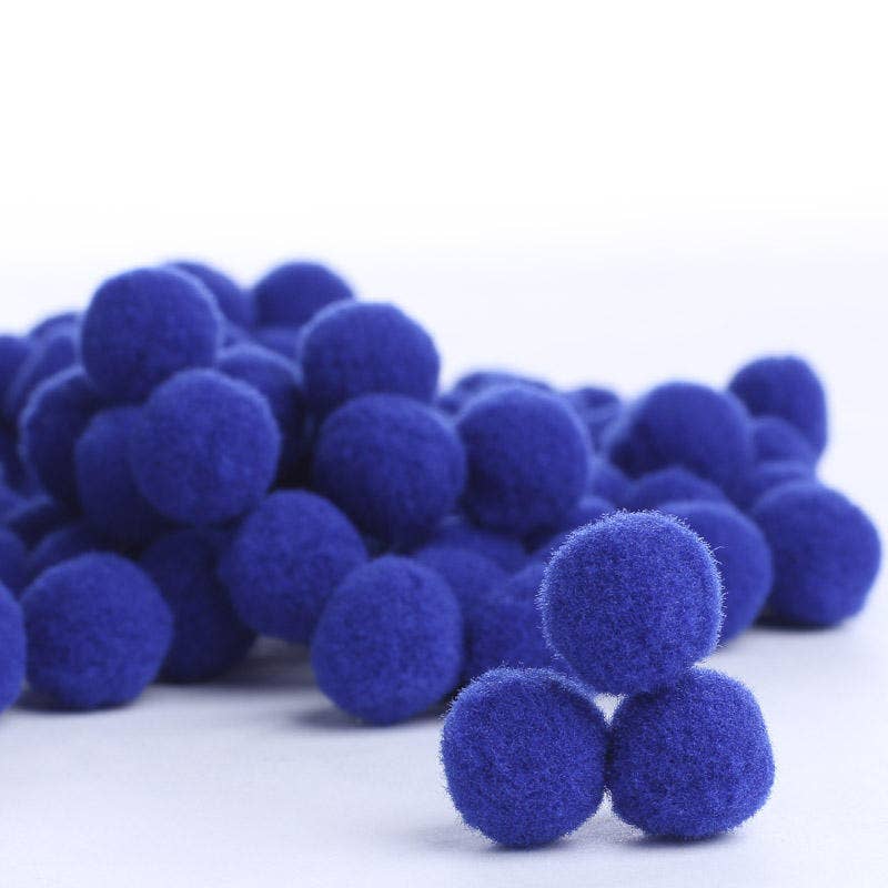 Pack of 100 Small 1/2 inch Pom Poms - Select Color