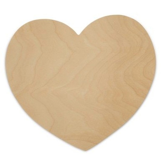 8-1/2" Heart Wooden Cutout