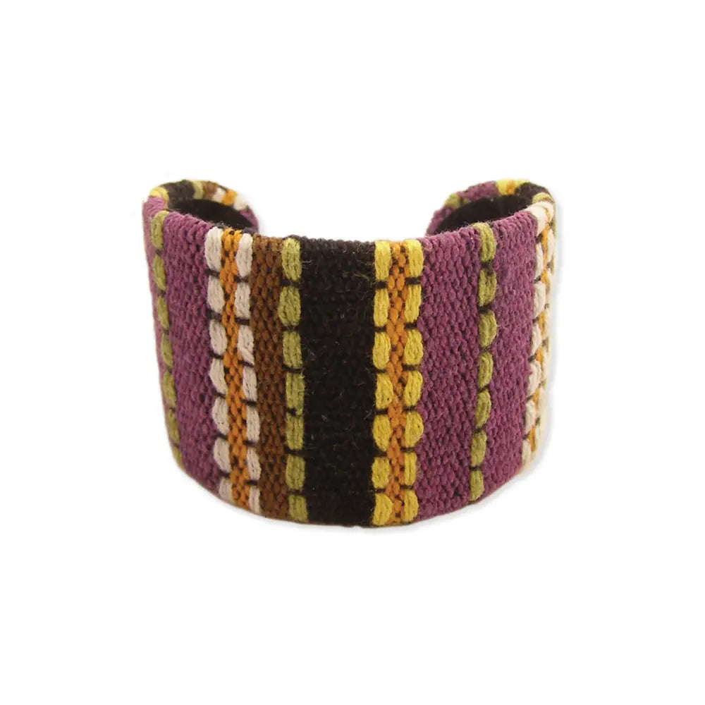 Stitched Embroidered Cuff Bracelet