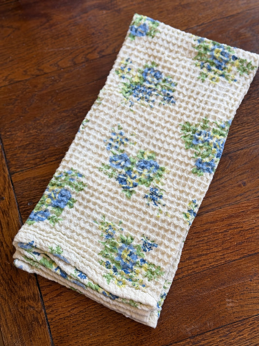 April Cornell Blue Roses Kitchen Towel