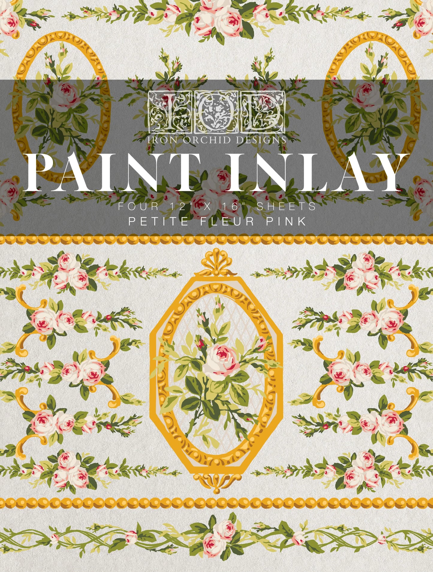 IOD Petite Fleur Pink Paint Inlay