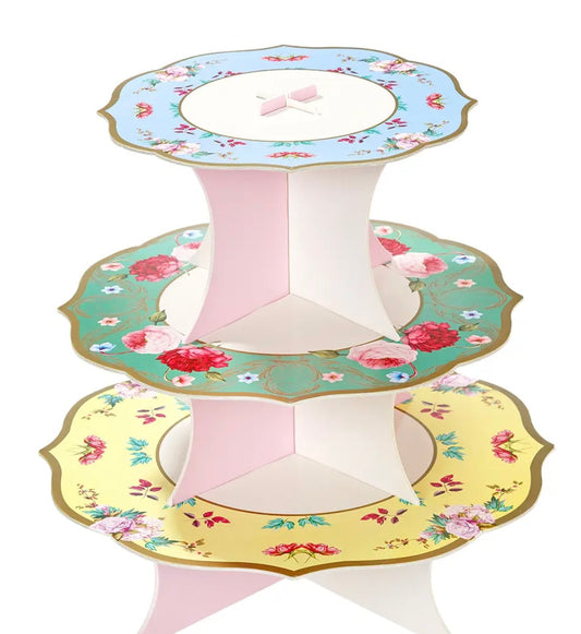 Tea Party Floral Cake Stand