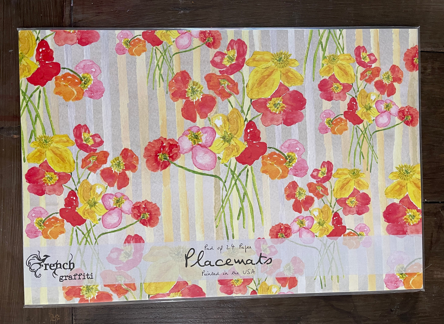 Colorful Poppies Paper Placemat