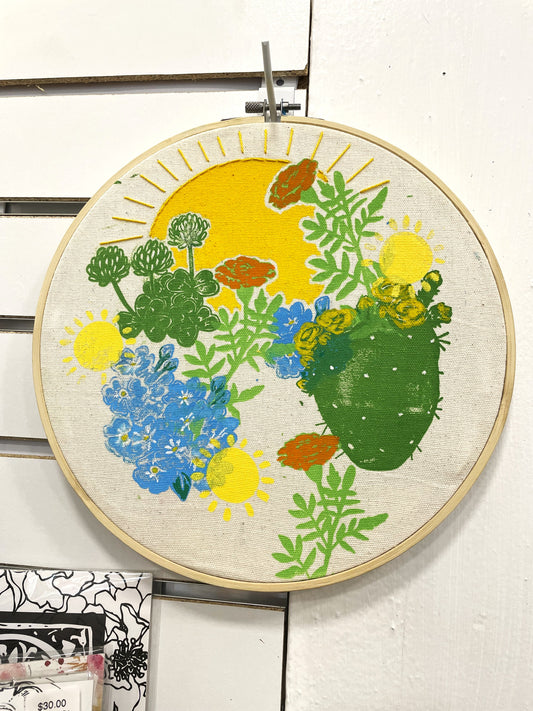 Mixed Media Floral Wall Art