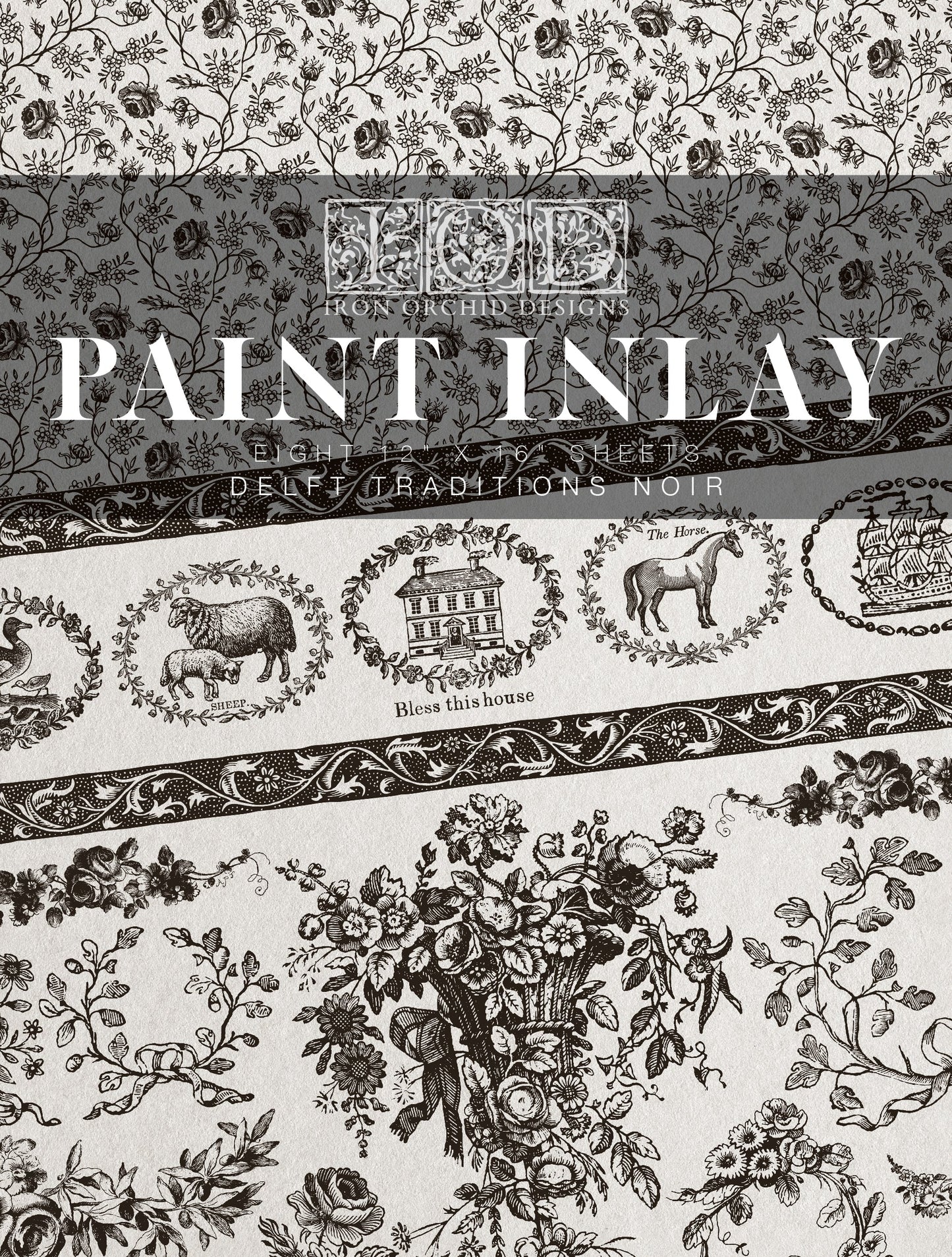 IOD Delft Traditions Noir Paint Inlay