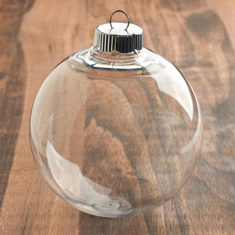 100mm Clear Acrylic Fillable Ball Ornament