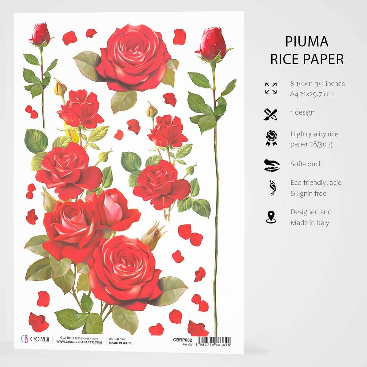 Ciao Bella Rice Paper A4 Pasión