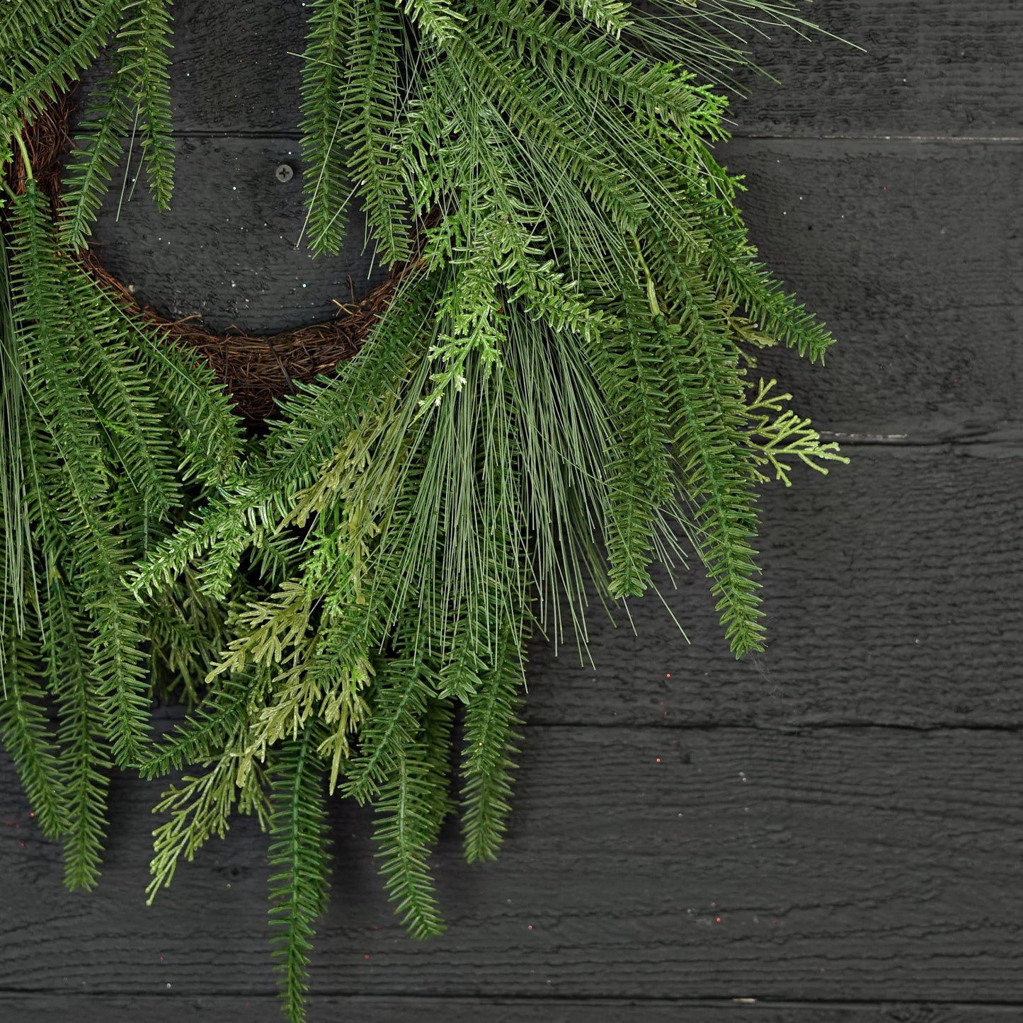 510752- 20inW Heart Twig Wreath-Rocky Mountain Mix Pines