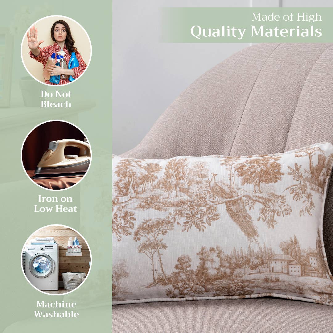 Decorative Throw Pillow Cover - Trianon - Bronze - 20" x 12"