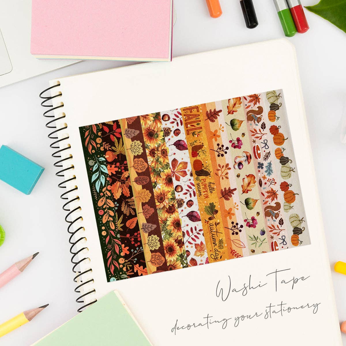 Wrapables Decorative Washi Tape for Scrapbooking, Stationery