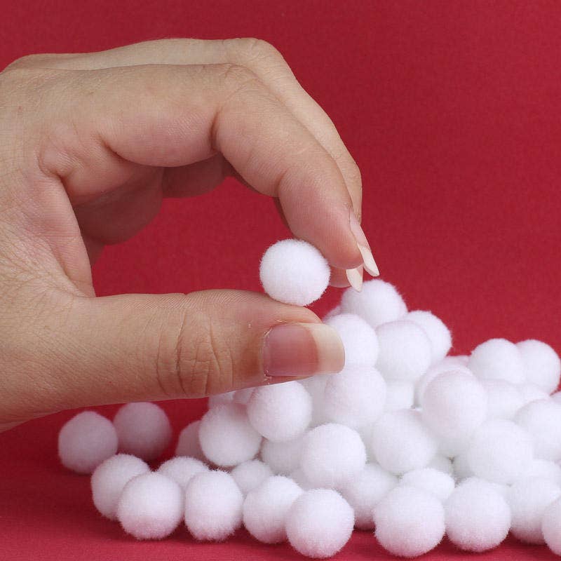 Pack of 100 Small 1/2 inch Pom Poms - Select Color