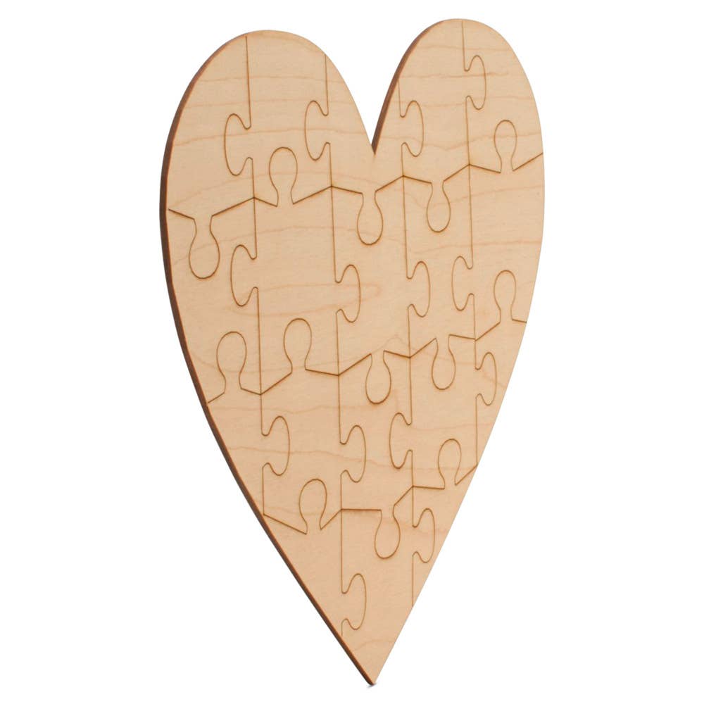 Puzzle Heart Cutout