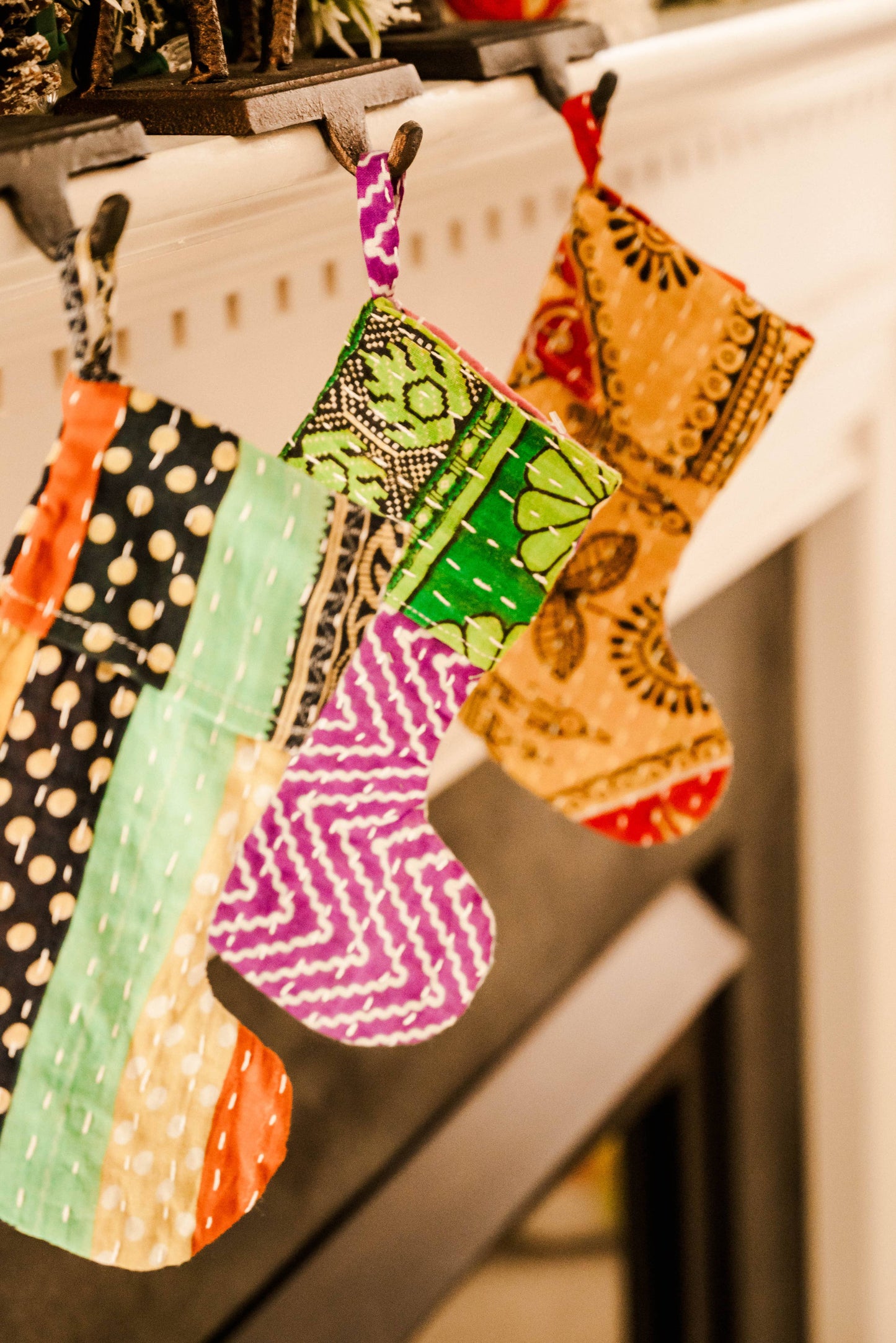 Mini Kantha Stocking