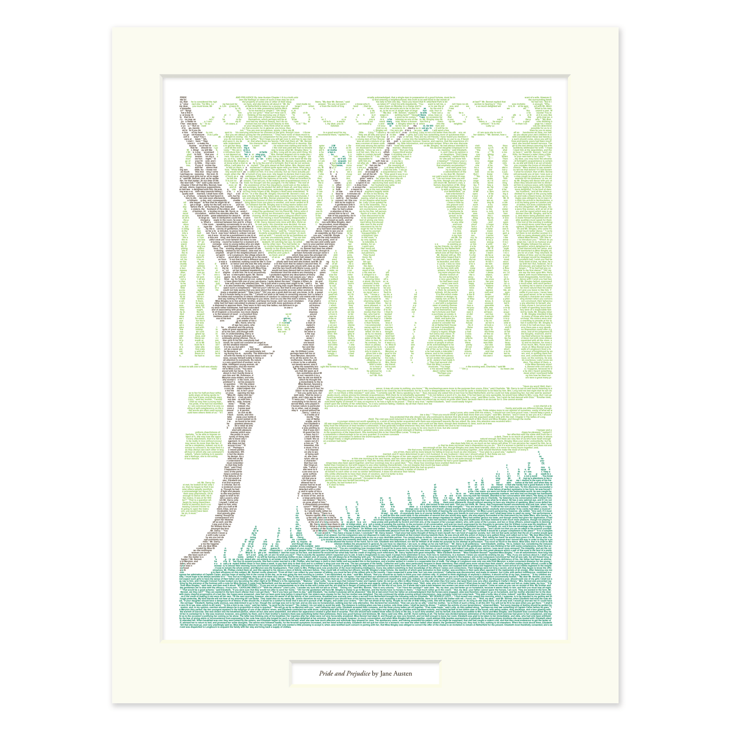 Pride and Prejudice Matted Print