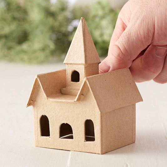 Prefolded Paper Mache Putz Style Church