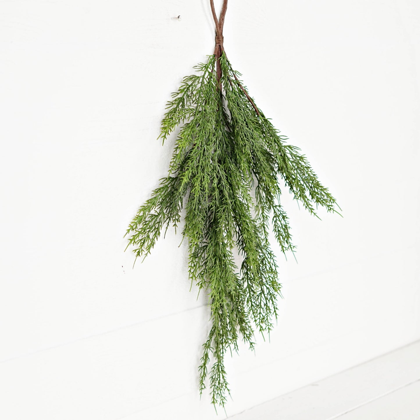 Soft Touch Evergreen Cedar Pine Teardrop Greenery