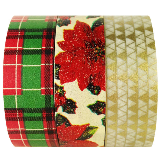Wrapables Tis The Season Washi Masking Tape (Set of 3)