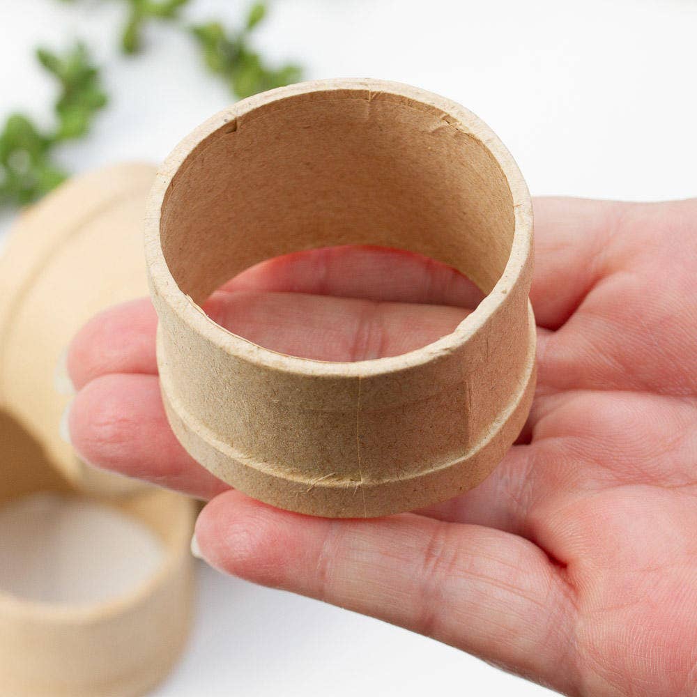 Round Paper Mache Napkin Rings (Set of 4)