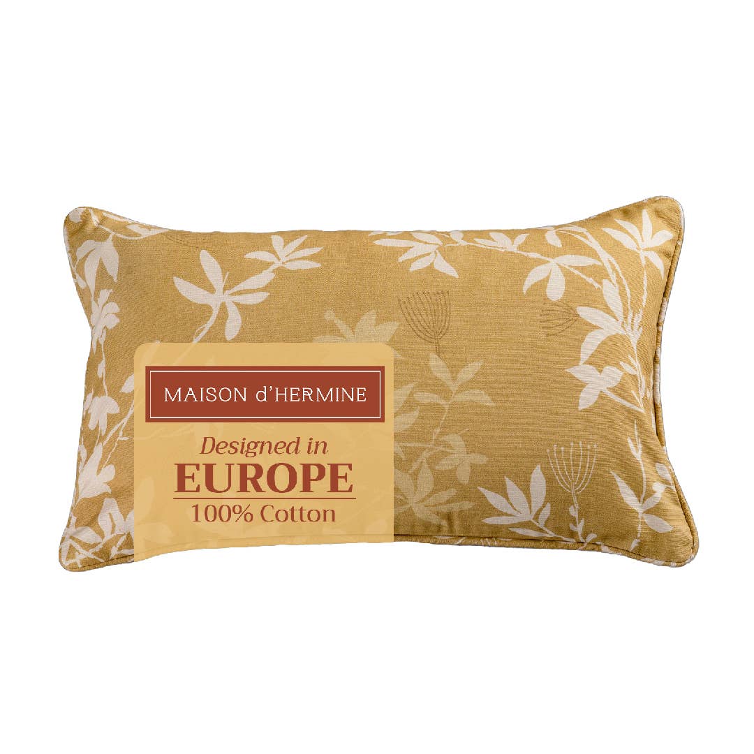 Decorative Throw Pillow Cover -Louxor -Dark Beige -20" x 12"