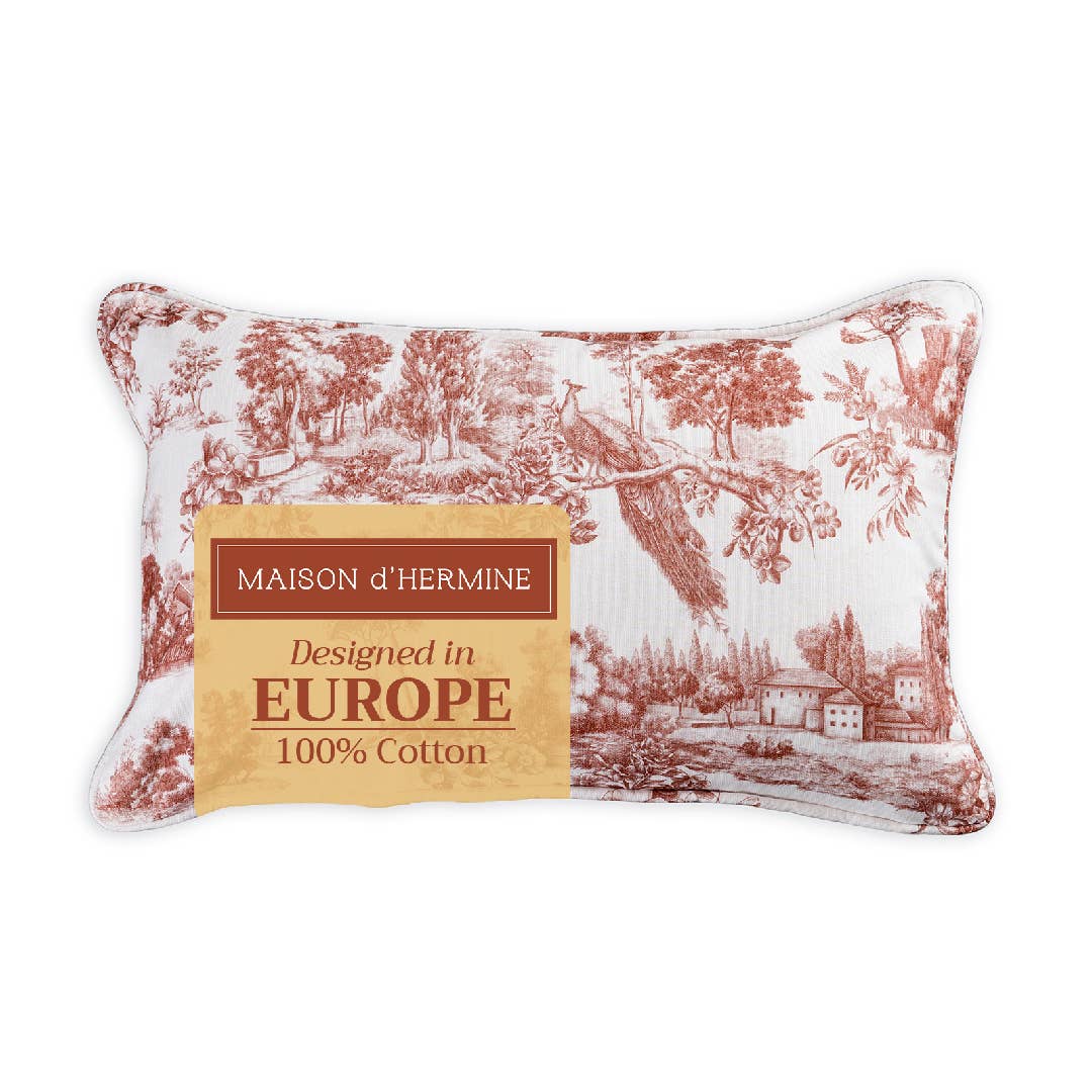 Decorative Throw Pillow Cover - Trianon - Brown - 20" x 12"