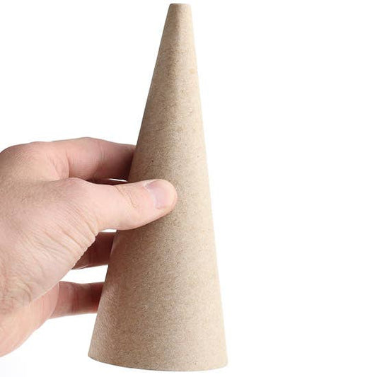 6-3/4"H  x 2-3/4" dia - Fiberboard Cardboard Craft Cone